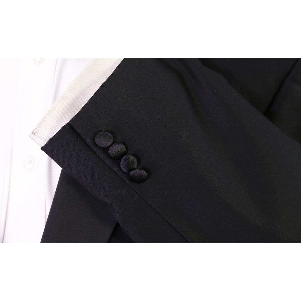 Jos A Bank Signature Black 1-Btn Notch Lapel Formal Tuxedo Dinner Wool Suit 42L - Picture 6 of 9